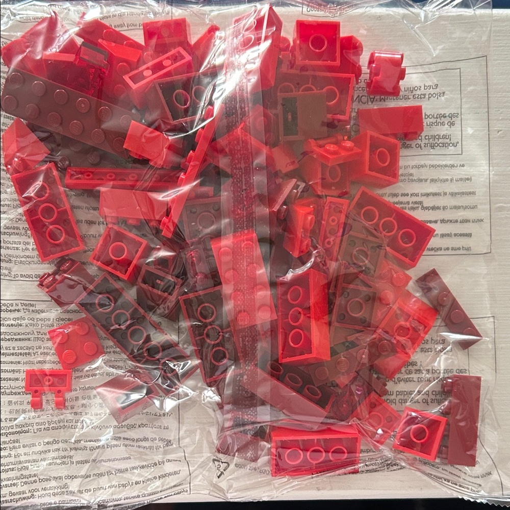 Lego Red Building Blocks Set